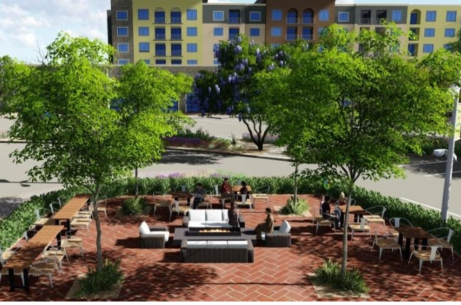 Alfresco dining and seating, Glendora Avenue, West Covina